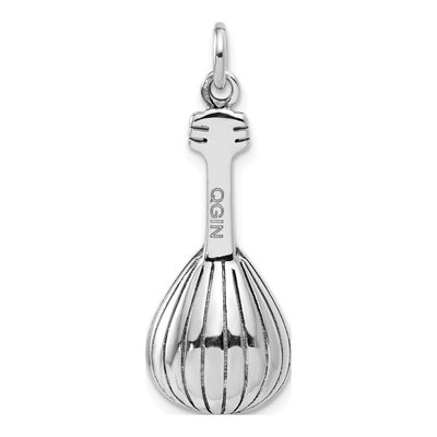Sterling Silver 3D Mandolin Charm – view 4