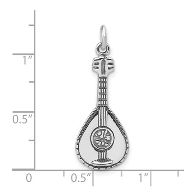 Sterling Silver 3D Mandolin Charm – view 5