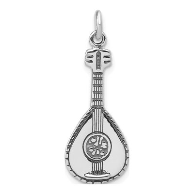 Sterling Silver 3D Mandolin Charm