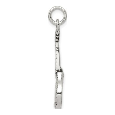 Sterling Silver Antiqued Mandolin Charm – view 3