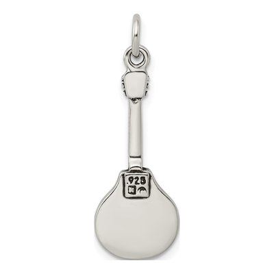 Sterling Silver Antiqued Mandolin Charm – view 4