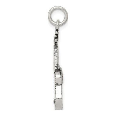 Sterling Silver Antiqued Guitar Pendant – view 3