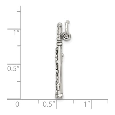 Sterling Silver Antiqued Clarinet Charm – view 4