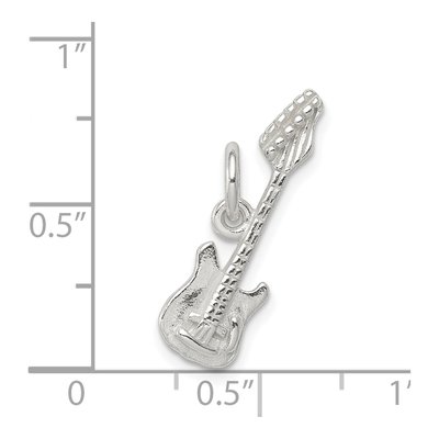 Sterling Silver Electric Guitar Pendant – view 5