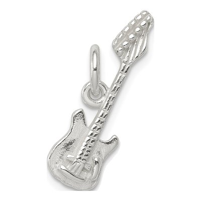 Sterling Silver Electric Guitar Pendant