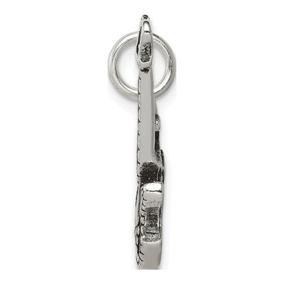 Sterling Silver Antiqued Electric Guitar Charm – view 3
