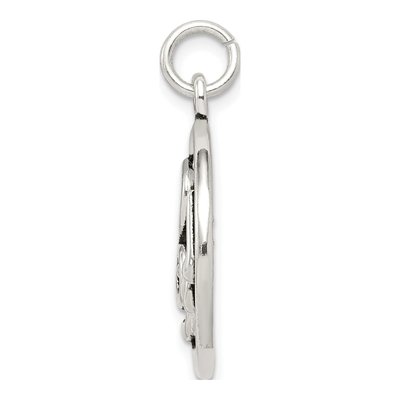 Sterling Silver Antiqued Music Staff Charm – view 3