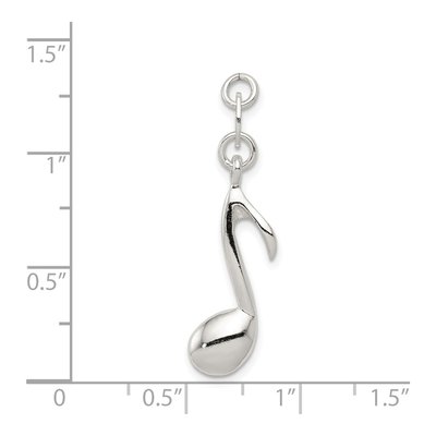 Sterling Silver Music Note Pendant – view 5