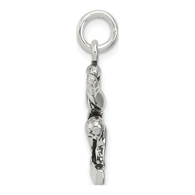 Sterling Silver Antiqued Gymnasts Charm – view 3