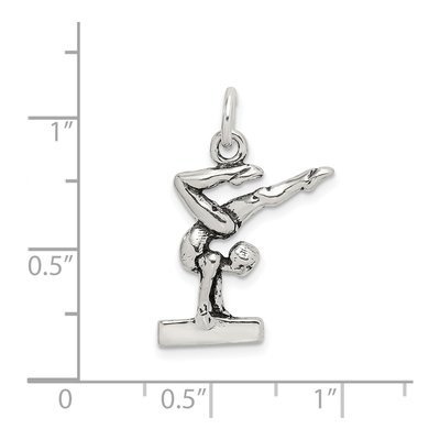 Sterling Silver Antiqued Gymnasts Charm – view 5