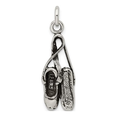 Sterling Silver Ballet Shoes Charm – view 4