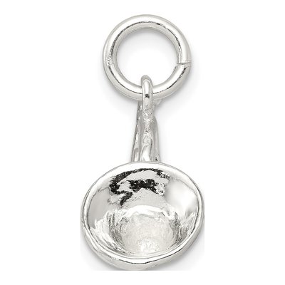 Sterling Silver French Horn Charm | 3D Music Pendant – view 3