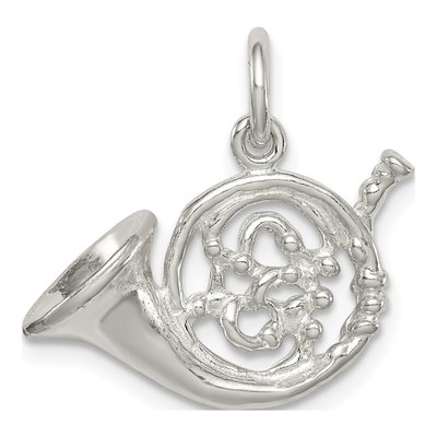 Sterling Silver French Horn Charm | 3D Music Pendant – view 5