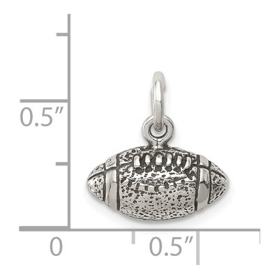 Sterling Silver Antiqued Football Charm – view 5