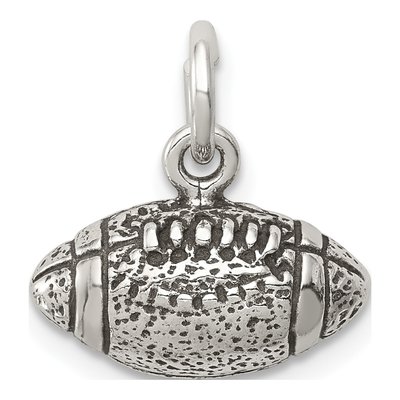 Sterling Silver Antiqued Football Charm