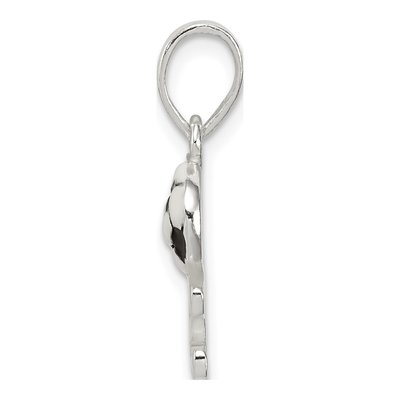 Sterling Silver Enamel Love Soccer Pendant – view 3