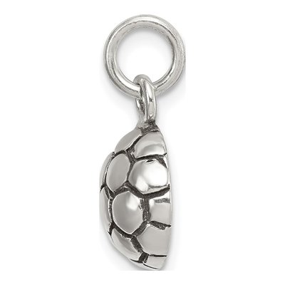 Sterling Silver Antiqued Soccer Ball Charm – view 3