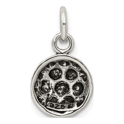 Sterling Silver Antiqued Soccer Ball Charm – view 4