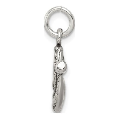 Sterling Silver Baseball Glove Bat Charm – view 3