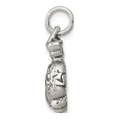 Sterling Silver Antiqued Boxing Gloves Charm – view 3