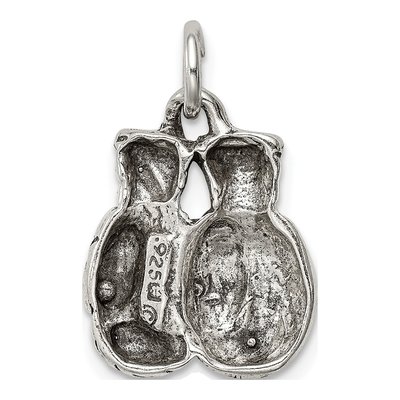Sterling Silver Antiqued Boxing Gloves Charm – view 5