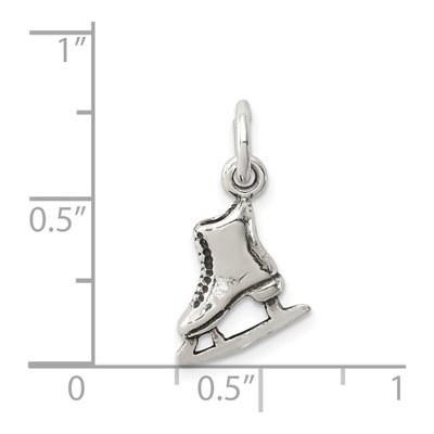 Sterling Silver Antiqued Ice Skate Charm – view 4