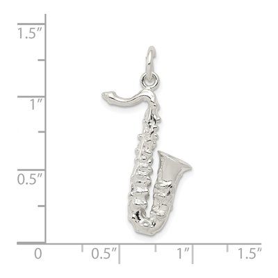 Sterling Silver Saxophone Pendant – view 4