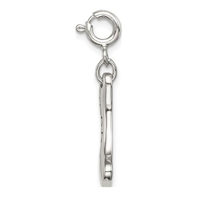 Sterling Silver CZ Dog Bone Charm – view 3