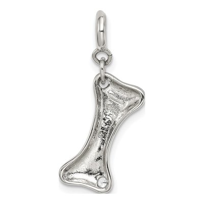 Sterling Silver CZ Dog Bone Charm – view 5
