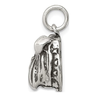 Sterling Silver Antiqued Bull Dog Charm – view 3