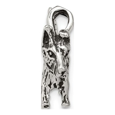Sterling Silver Antiqued Dog Pendant – view 3