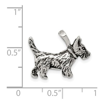 Sterling Silver Antiqued Dog Pendant – view 4