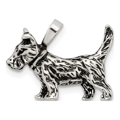Sterling Silver Antiqued Dog Pendant – view 5