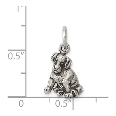 Sterling Silver Antiqued Dog Charm – view 4