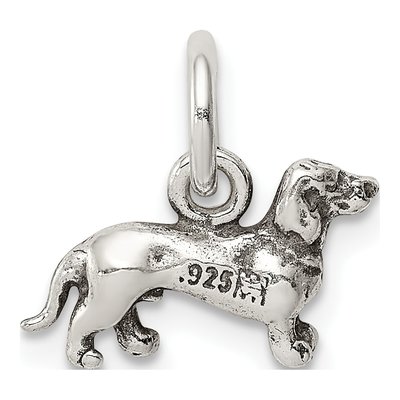 Sterling Silver Antiqued 3-D Dog Charm – view 5