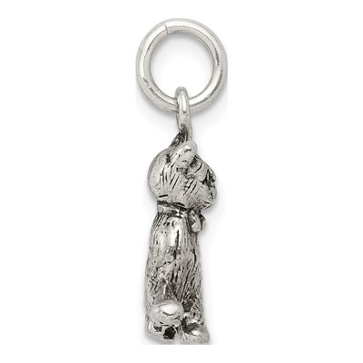 Sterling Silver Antiqued Cat Pendant – view 3