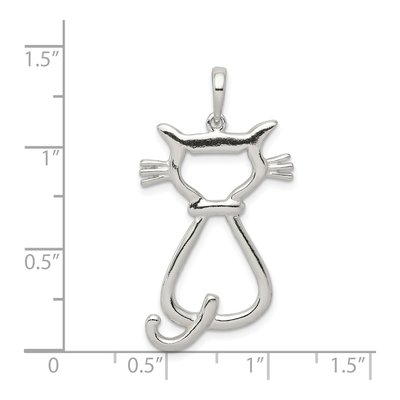 Sterling Silver Cat Pendant – view 4