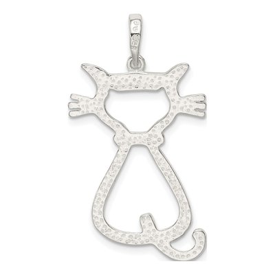 Sterling Silver Cat Pendant – view 5