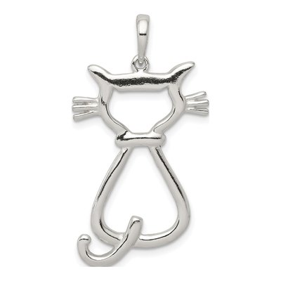 Sterling Silver Cat Pendant