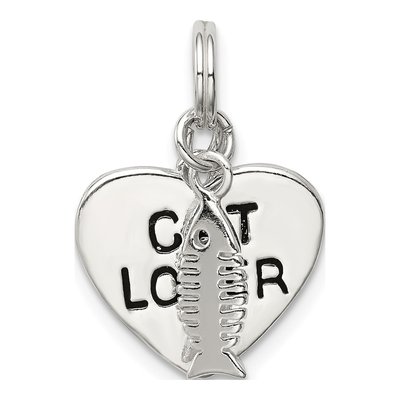 Sterling Silver Cat Lover Pendant – view 6