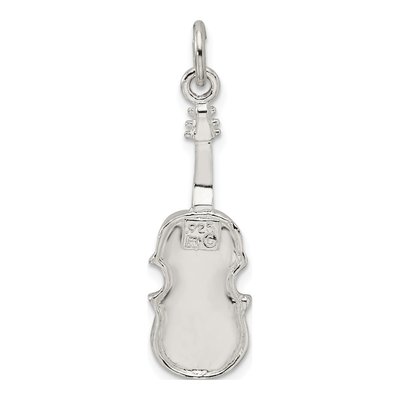 Sterling Silver 3D Violin Pendant – view 5