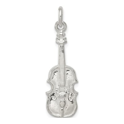 Sterling Silver 3D Violin Pendant