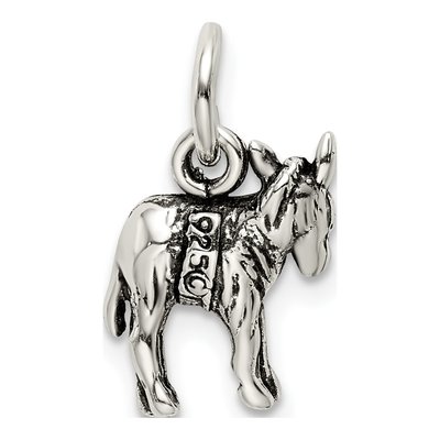 Sterling Silver Antiqued 3D Donkey Charm – view 4