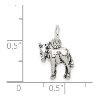 Sterling Silver Antiqued 3D Donkey Charm – view 5