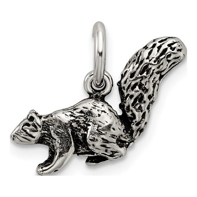Sterling Silver Antiqued Squirrel Charm – view 4