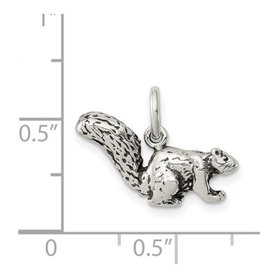 Sterling Silver Antiqued Squirrel Charm – view 5