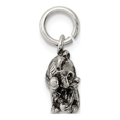 Sterling Silver Antiqued Panda Bear Charm – view 3