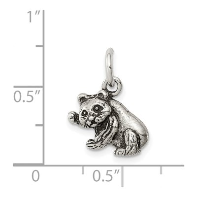 Sterling Silver Antiqued Panda Bear Charm – view 5