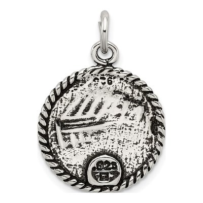 Sterling Silver Antiqued Panda Bear Charm – view 4