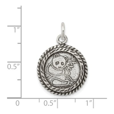 Sterling Silver Antiqued Panda Bear Charm – view 5